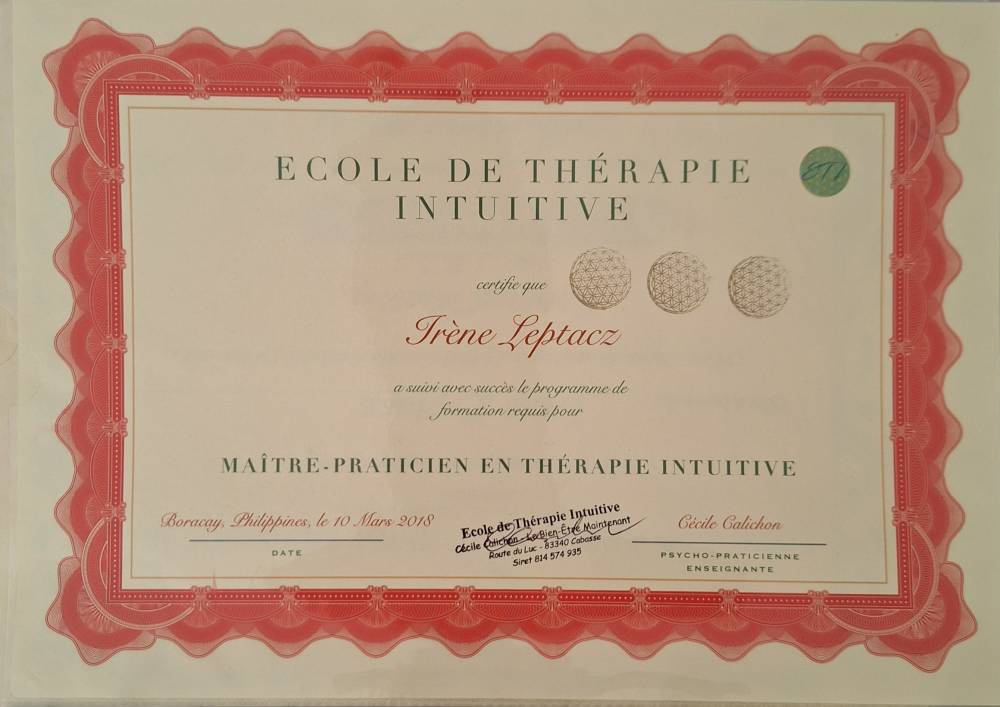 diplome thérapie intuitive